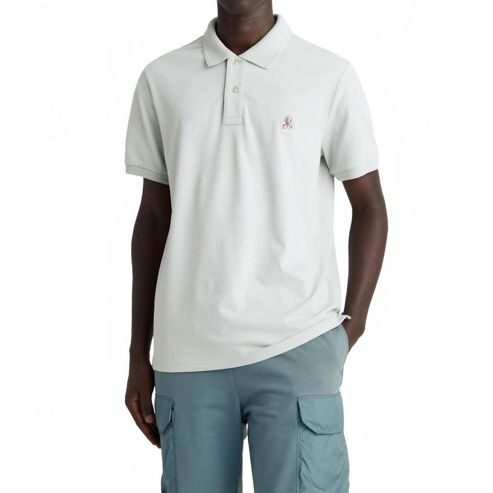 NEW PARAJUMPERS wellington polo shirt in fresh grey